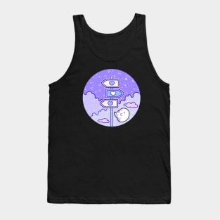 A ghost and a street sign oh hearts Tank Top